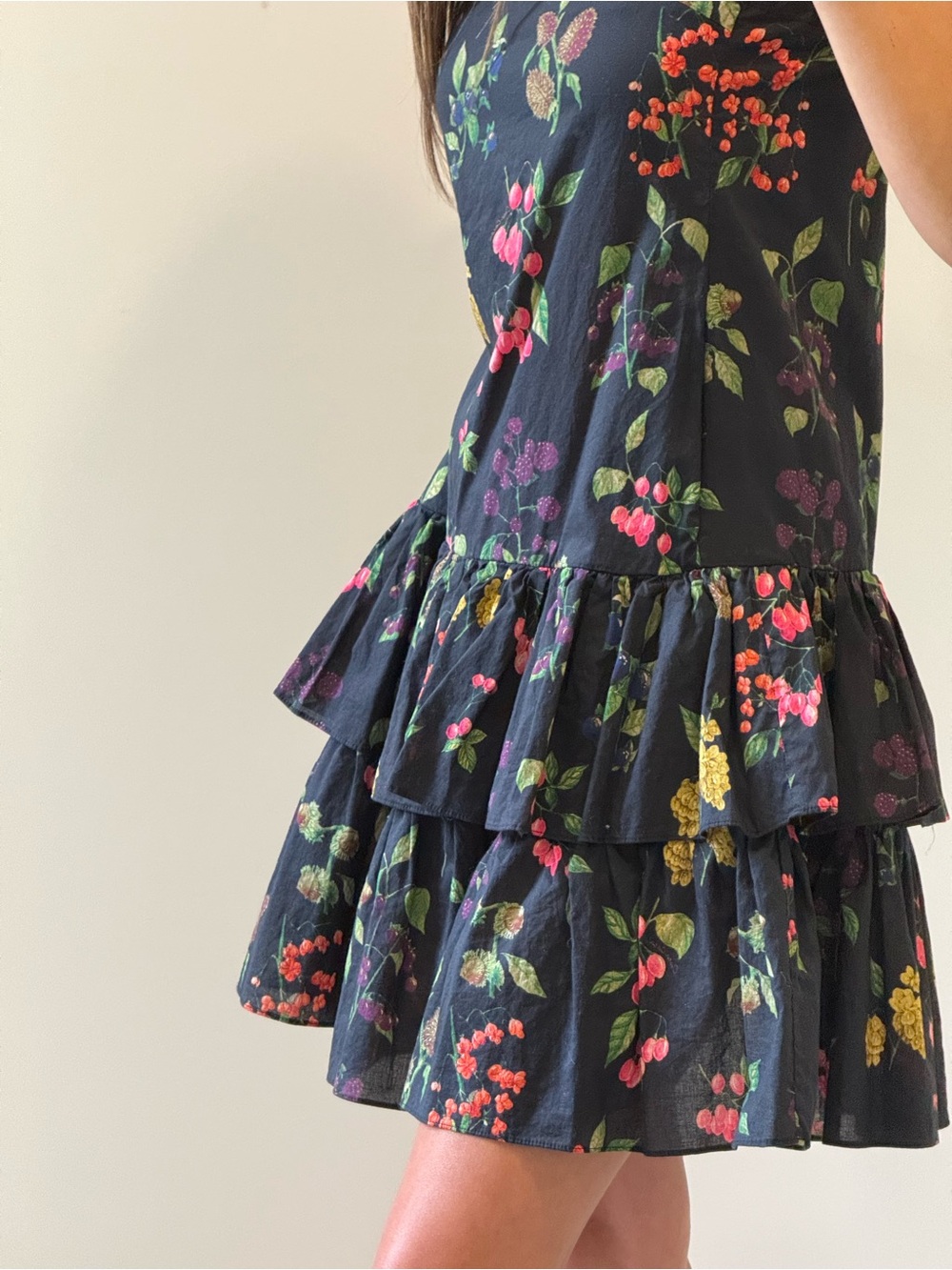 Cara Cara Floral Black Dress XS - Picture 6 of 11